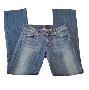 Hudson 5 pocket Frayed Boot Cut  Dark Jean Cotton Blend Size 29